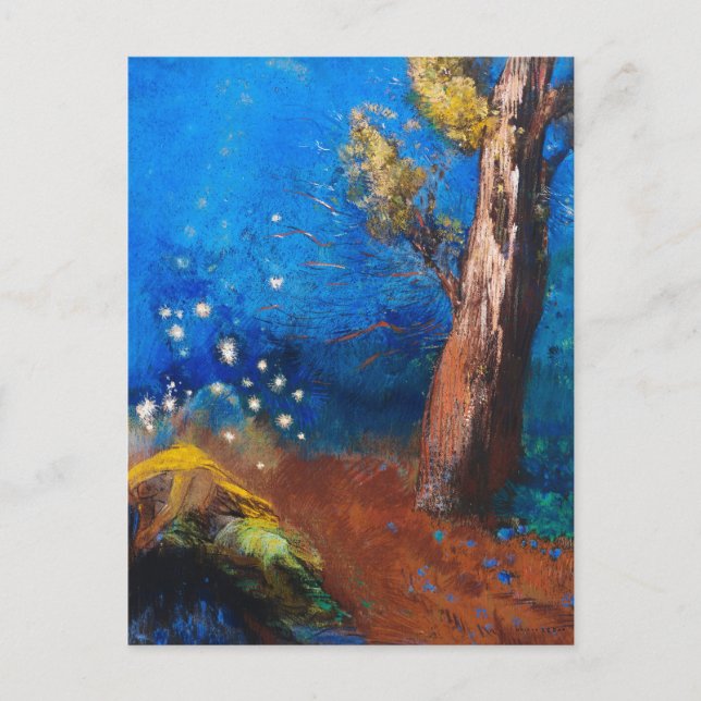 Postal La Mort de Bouddha | Odilon Redon (Anverso)