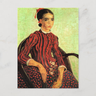 Postal La Mousme, Sentada de Vincent van Gogh