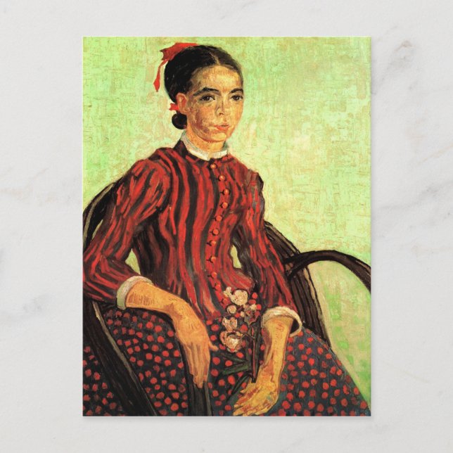 Postal La Mousme, sentado por Vincent van Gogh (Anverso)