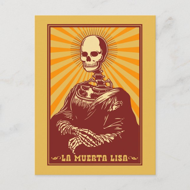 Postal La muerta Lisa (Anverso)