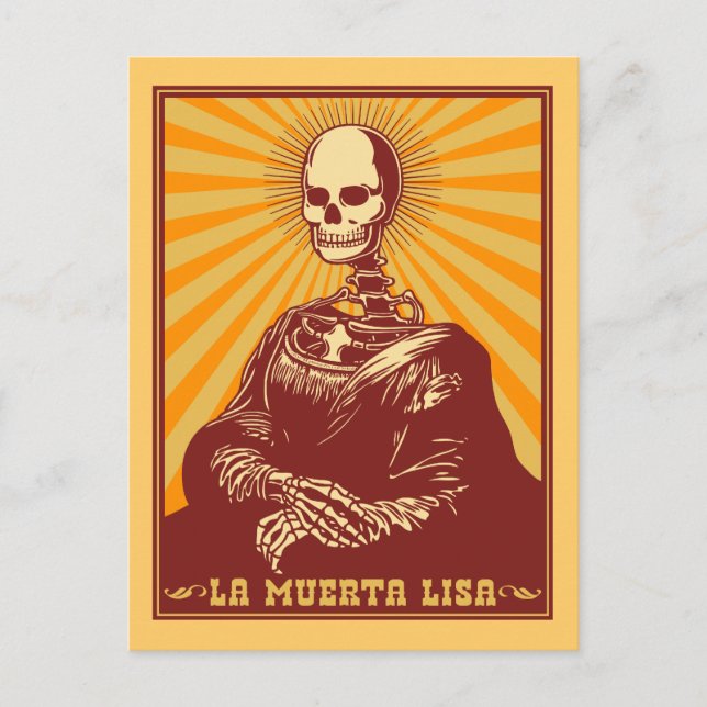Postal La muerta Lisa (Anverso)