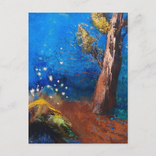 Postal La muerte de Buda por Odilon Redon (Anverso)