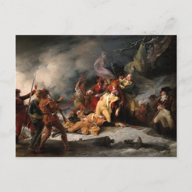 Postal La muerte del general Montgomery (Anverso)