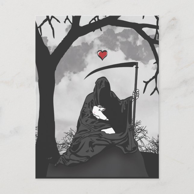 POSTAL LA MUERTE Y SU BUNNY (Anverso)