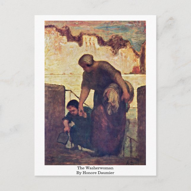Postal La Mujer De Guerra De Honore Daumier (Anverso)