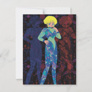 Postal La mujer del espacio