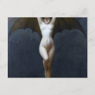 Postal La mujer del murciélago Albert Joseph Penot