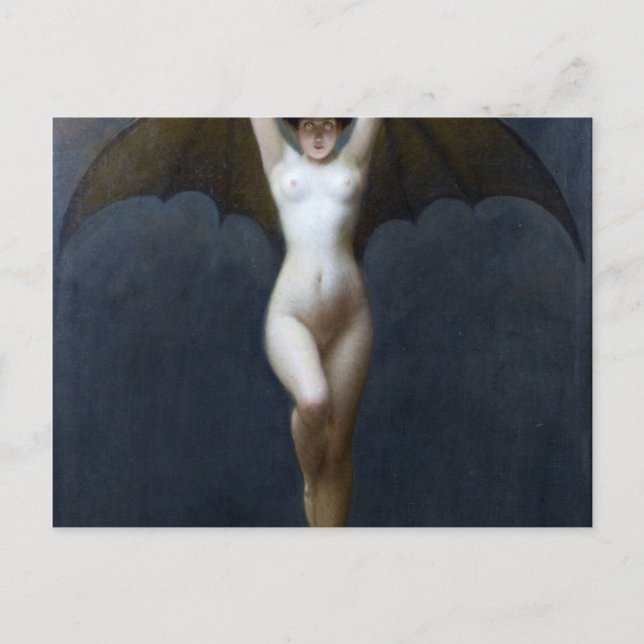 Postal La mujer del murciélago Albert Joseph Penot (Anverso)