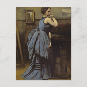 Postal La mujer en azul, 1874