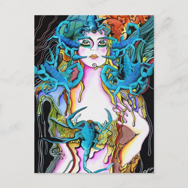 Postal La Mujer Escorpión (Anverso)