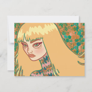 Postal La mujer gótica