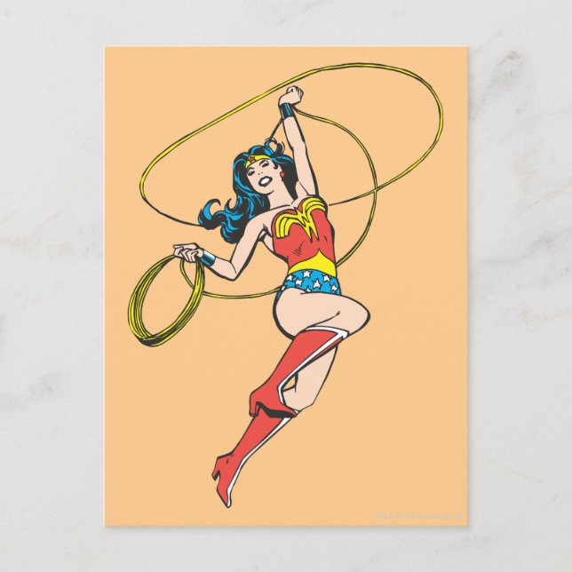 Postal La mujer maravilla Lasso de la verdad (Anverso)