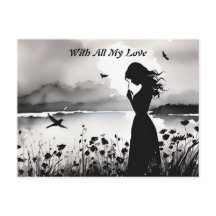 La mujer sola con pensamientos amorosos