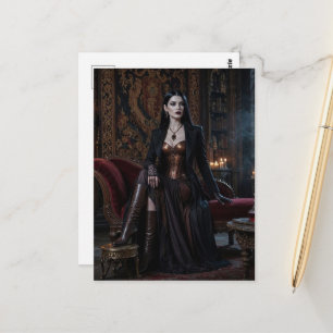 Postal La mujer vampiro
