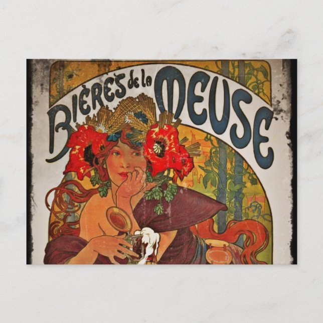 Postal La musa de la cerveza (Anverso)