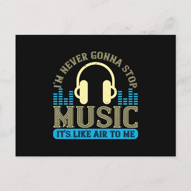 Postal La música es como el aire para mí (Anverso)