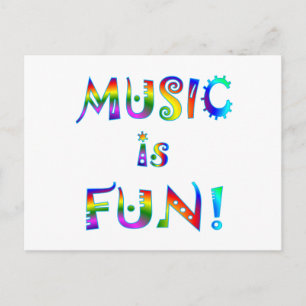 Postal La música es divertida