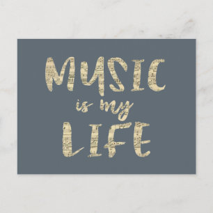 Postal La música es mi cita de la vida