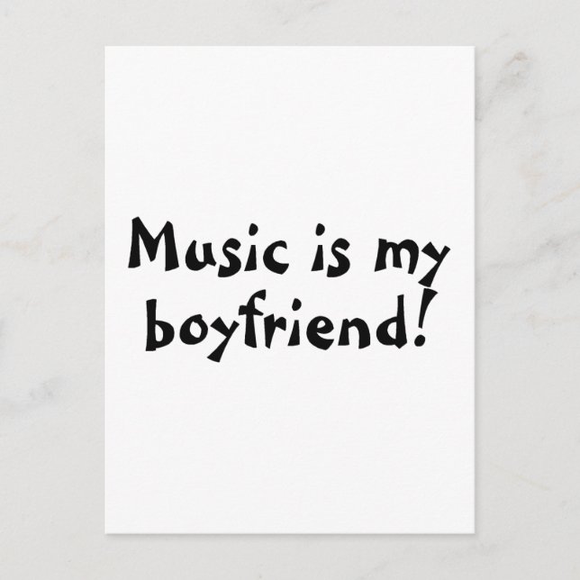 Postal La música es mi novio (Anverso)