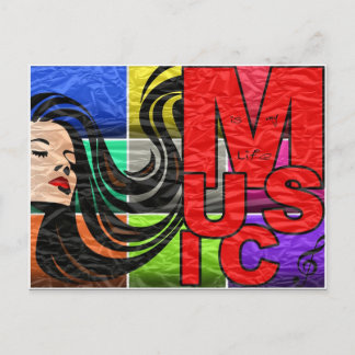 Postal La música es mi vida