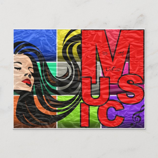 Postal La música es mi vida (Anverso)