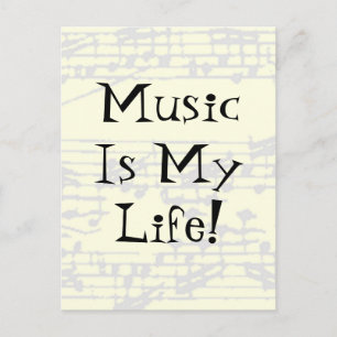 Postal La música es mi vida