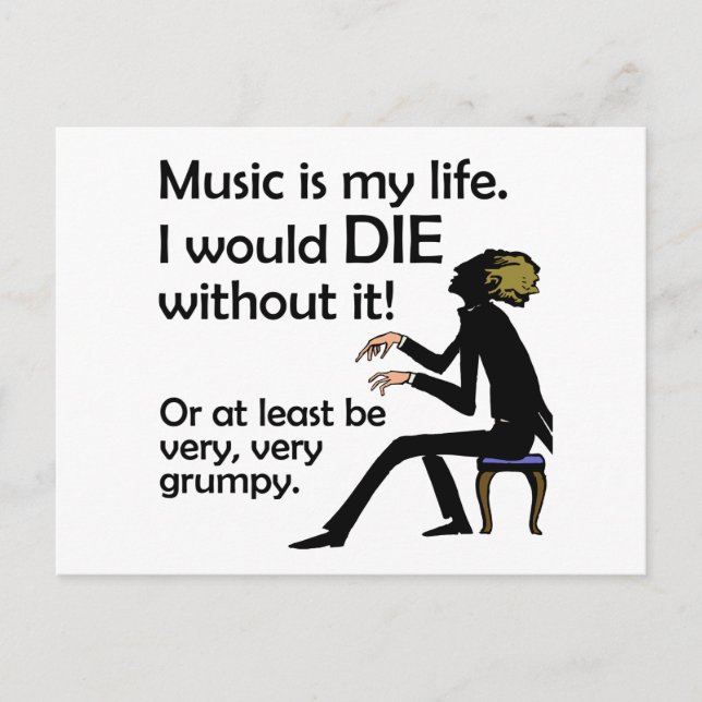 Postal La música es mi vida (Anverso)