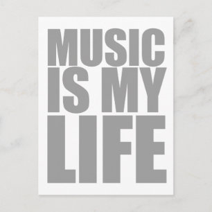 Postal La música es mi vida - Rock Grunge Alternativo Emo