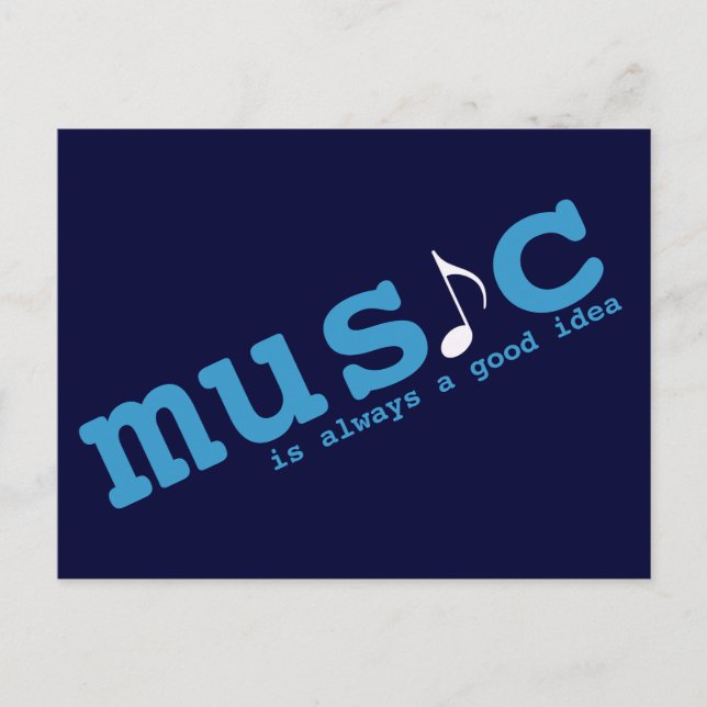 Postal la música es una buena idea (Anverso)