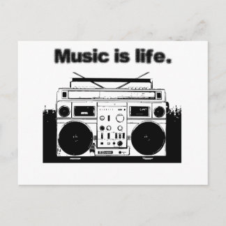 Postal La música es vida