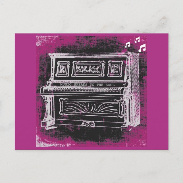 Postal La música habla postcarta (Anverso)