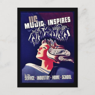 Postal La música inspira