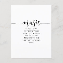 Postal La Música Le Da Un Alma Al Universo, Cita De Plató
