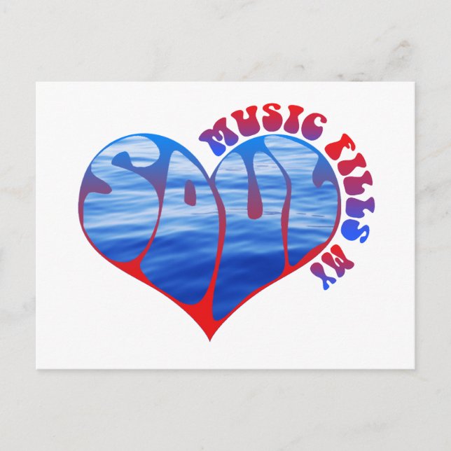 Postal La música llena mi alma (Anverso)