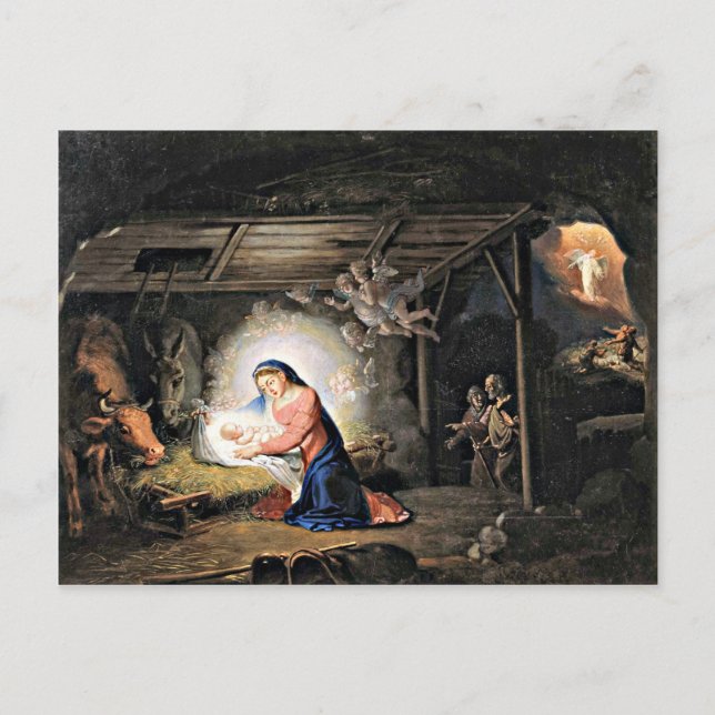Postal La Natividad de Cristo - Vladimir Borovikovsky (Anverso)