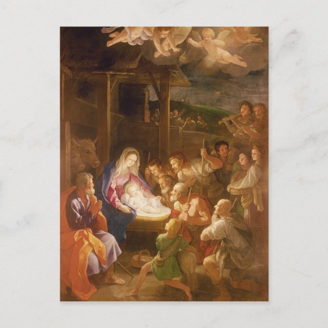 Postal La Natividad de noche, 1640 (Anverso)