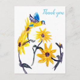 Postal La naturaleza de los girasoles amarillos gracias a