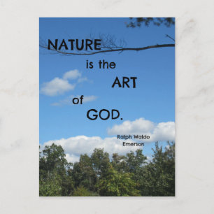 Postal La naturaleza es el arte de Dios.