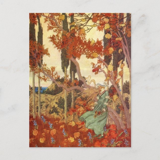 Postal La naturaleza y los Ilustraciones de mitos de Walk (Anverso)
