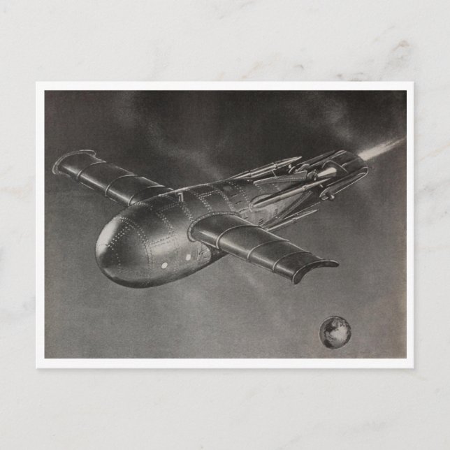 Postal "La nave espacial" (Anverso)