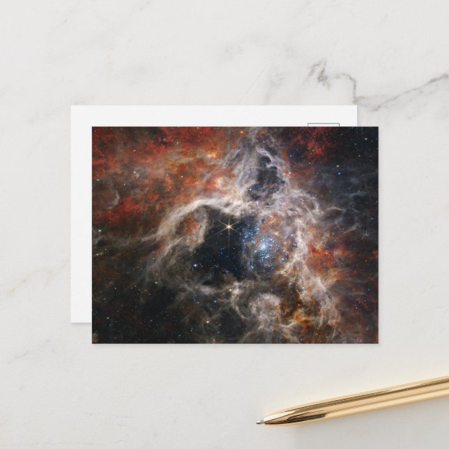 Postal La nebulosa tarántula | NIRCam | JWST (Anverso/Reverso In Situ)