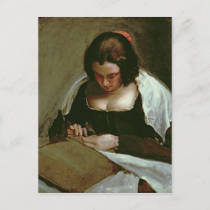 Postal La Needlewoman, c.1640-50