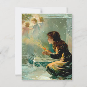 Postal "La niña de los fósforos" de E S Hardy