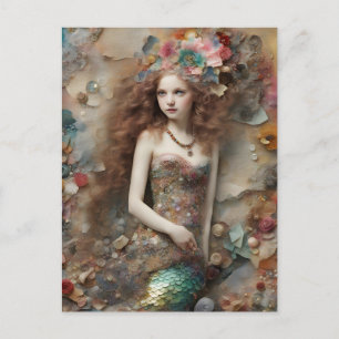 Postal La niña sirena