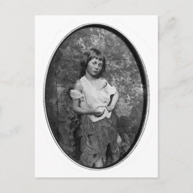 Postal La niñera mendigo / Alice Liddell ~ 1859 (Anverso)