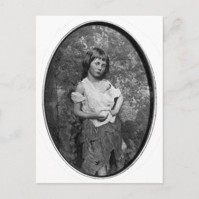 Postal La niñera mendigo / Alice Liddell ~ 1859 (Anverso)