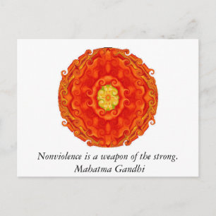 Postal La no violencia es un arma de los fuertes. - Gandh