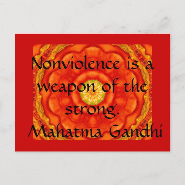 Postal La no violencia es un arma de los fuertes. - Gandh (Anverso)