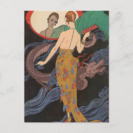 Postal La noche de Dogaresse vestido por George Barbier