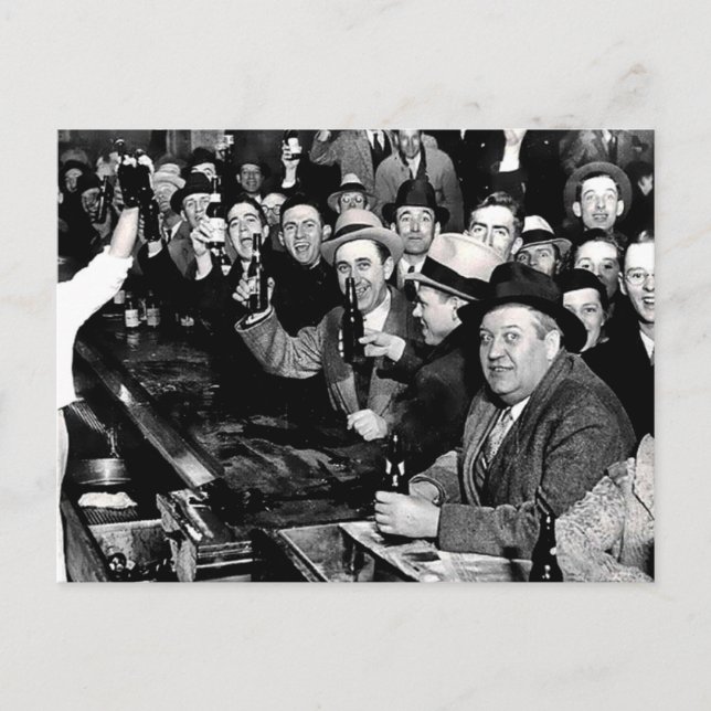 Postal La noche en que terminó la prohibición (Anverso)